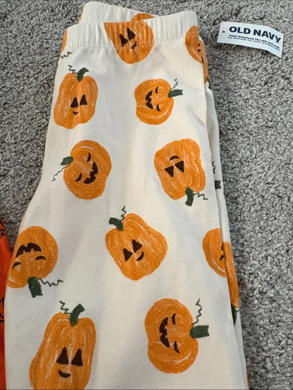 Old Navy pumpkin leggings and Cat & Jack Orange Pumpkin Girls' dress 5T new